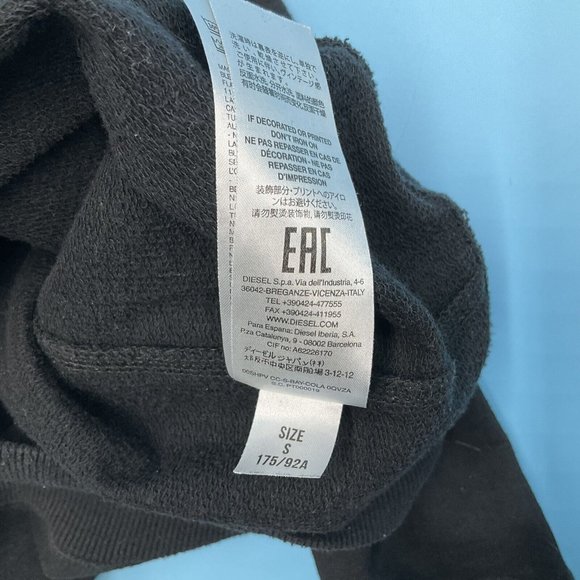 Diesel x Coca Cola Men’s Pullover Black Cotton Blend Ribbed Jumper Sweater Small - Picture 12 of 13